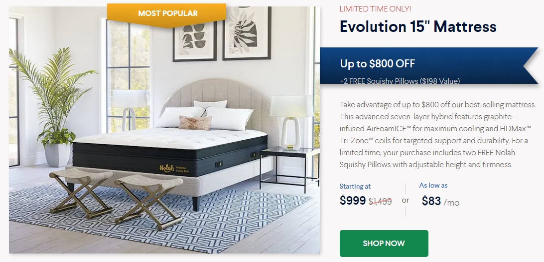 Nolah Evolution 15" Mattress Sale