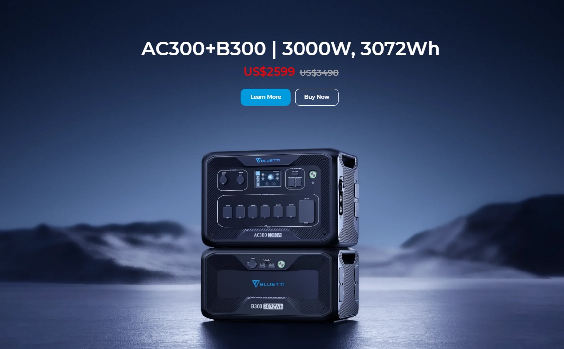 Bluetti AC300 & B300 Modular Power System Sale